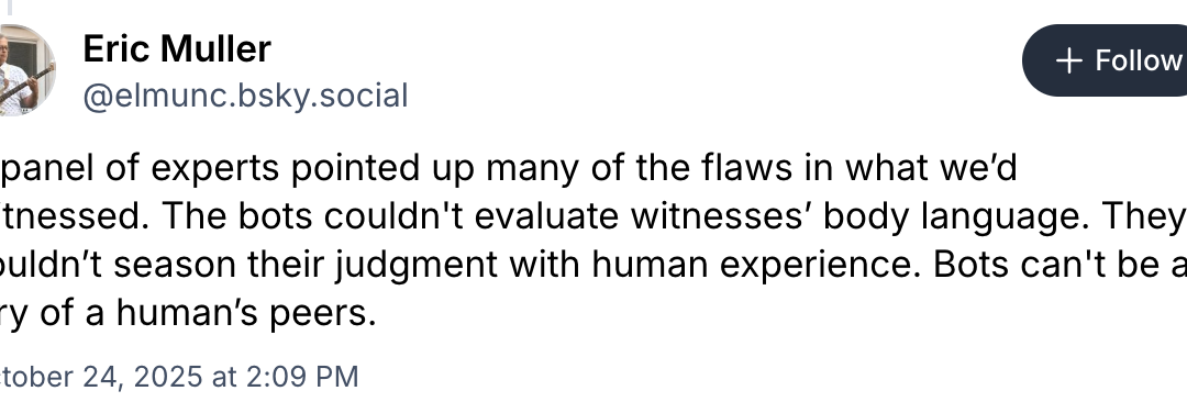 Law School Runs Mock Trial Before Jury Of AI Chatbots As Dystopian Nightmare Accelerates