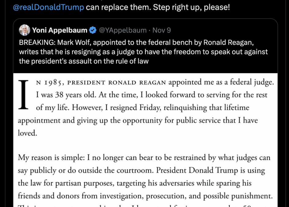 Reagan Judge Quits To Lead The #Resistance