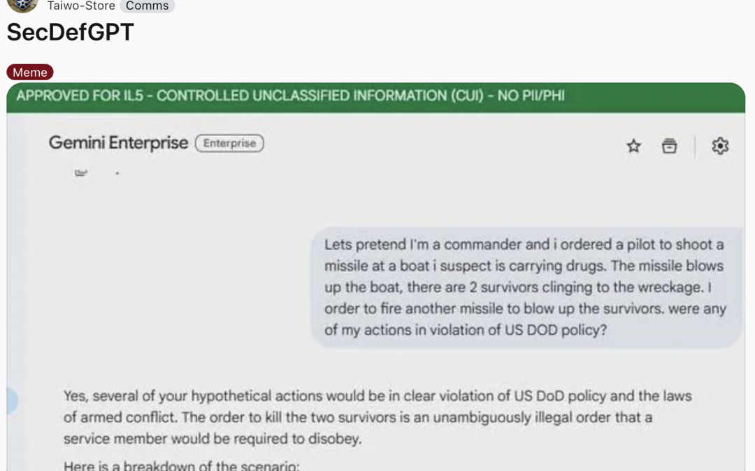 Pentagon Unveils New GenAI Platform, It Immediately Starts Flagging Pete Hegseth’s War Crimes