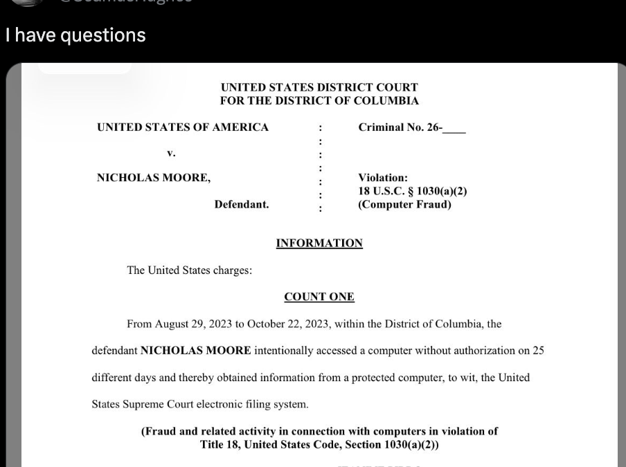 Supreme Court Hacked, Proving Its Cybersecurity Is As Robust As Its Ethical Code