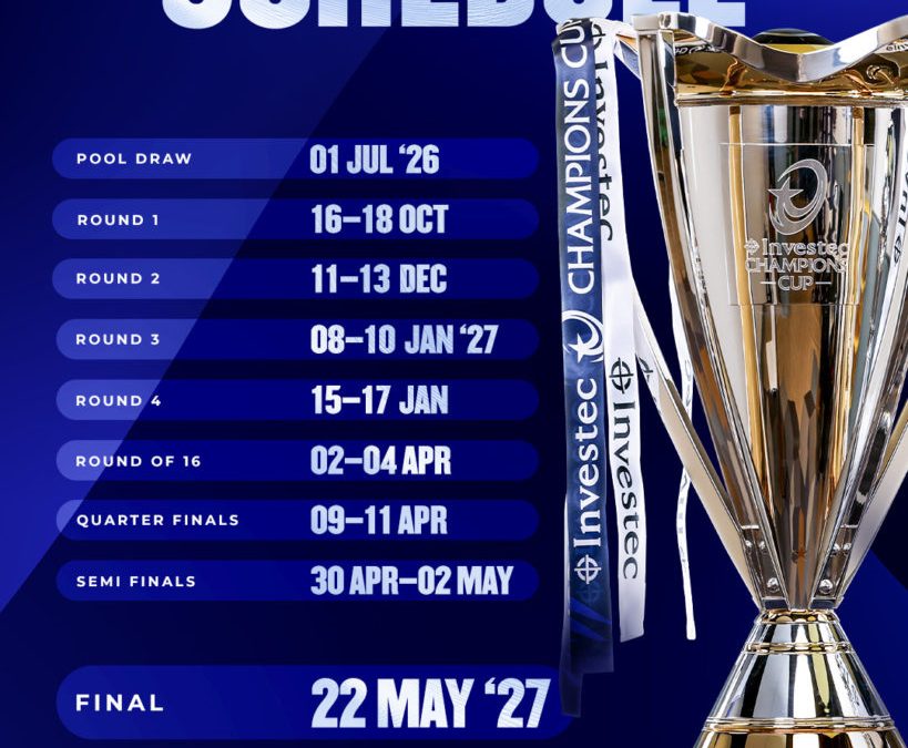 Champions Cup starts earlier, final host named