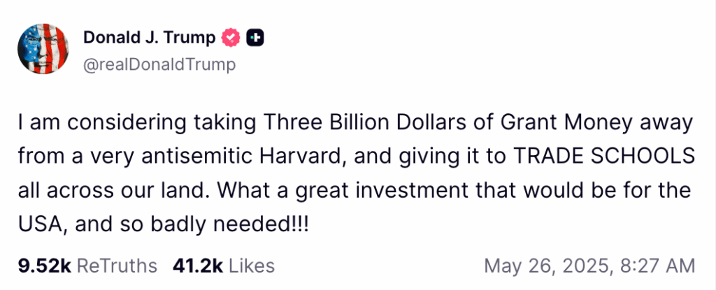 Trump Sues Harvard, Blames The Jews